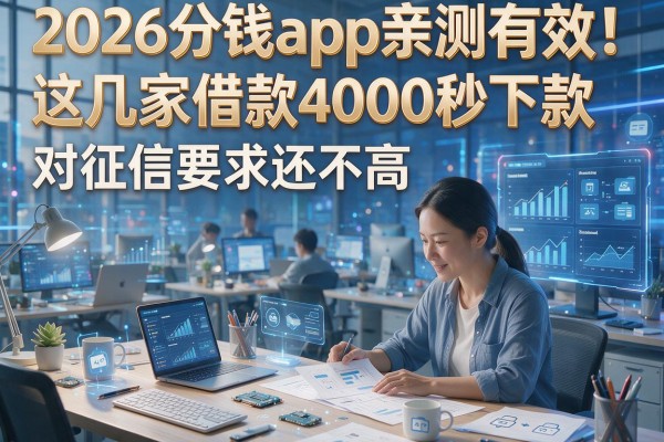 2026分钱app亲测有效！这几家借款4000秒下款、对征信要求还不高