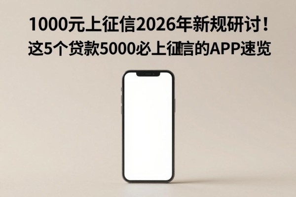 1000元上征信2026年新规研讨!这5个贷款5000必上征信的APP速览