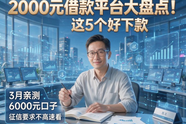 2000元借款平台大盘点！这5个好下款，3月亲测6000元口子，征信要求不高速看