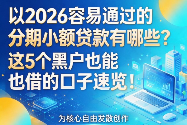 2026容易通过的分期小额贷款有哪些？这5个黑户也能借的口子速览！