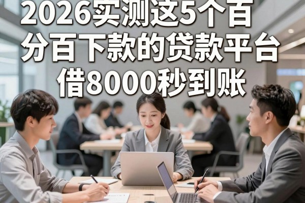 2026实测这5个百分百下款的贷款平台,借8000秒到账!
