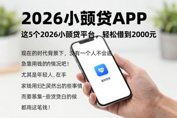 2026小额贷app额度暴涨!这5个2026小额贷平台,轻松借到2000元