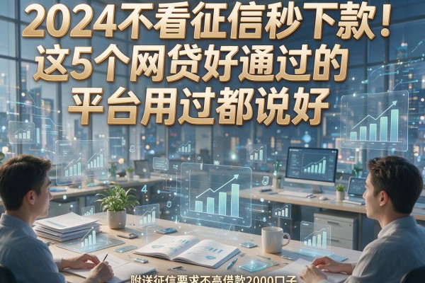 2024不看征信秒下款！这5个网贷好通过的平台用过都说好，附送征信要求不高借款2000口子