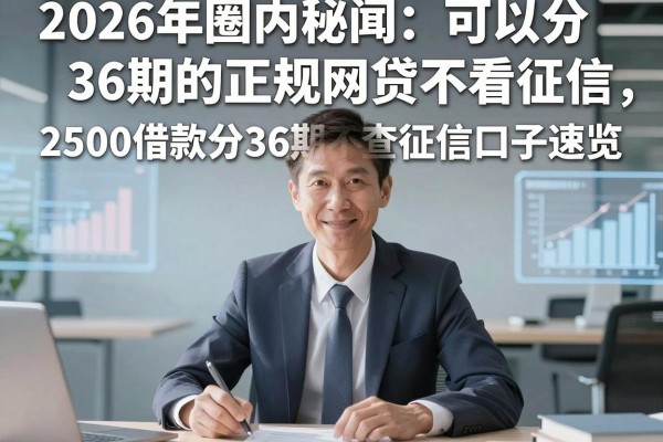 2026年圈内秘闻:可以分36期的正规网贷不看征信,2500借款分36期不查征信口子速览