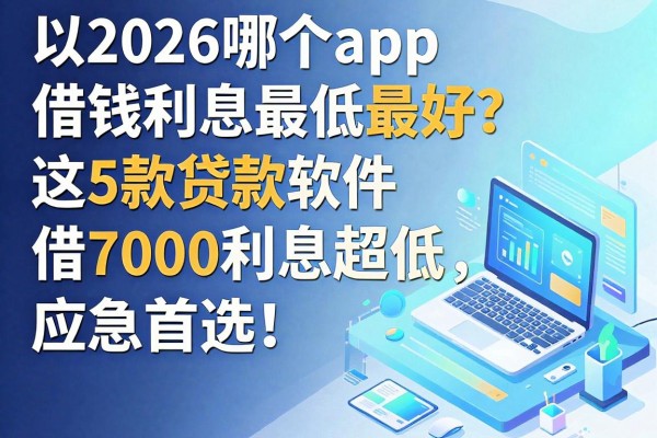 2026哪个app借钱利息最低最好?这5款贷款软件借7000利息超低,应急首选!