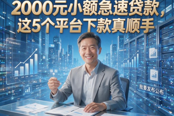2000元小额急速贷款，这5个平台下款真顺手！