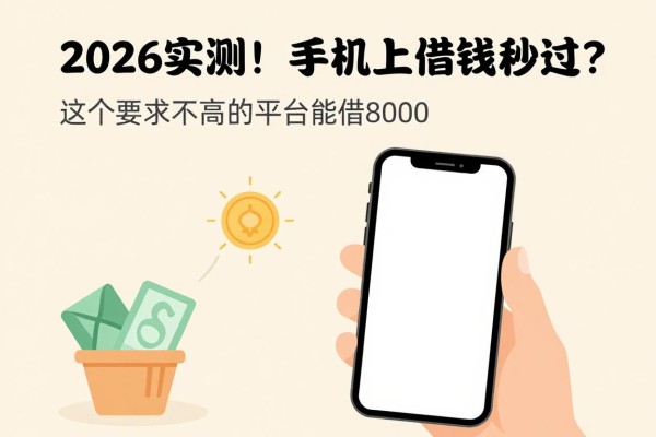2026实测！什么软件可以手机上借钱秒过？这5个要求不高的平台能借8000
