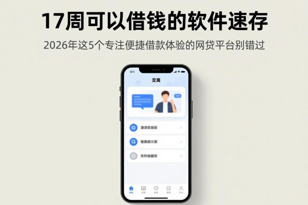 17周岁可以借钱的软件速存!2026年这5个专注便捷借款体验的网贷平台别错过