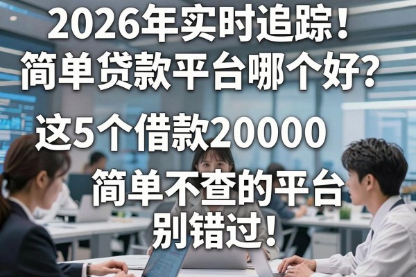 2026年实时追踪！简单贷款平台哪个好？这5个借款20000简单不查的平台别错过