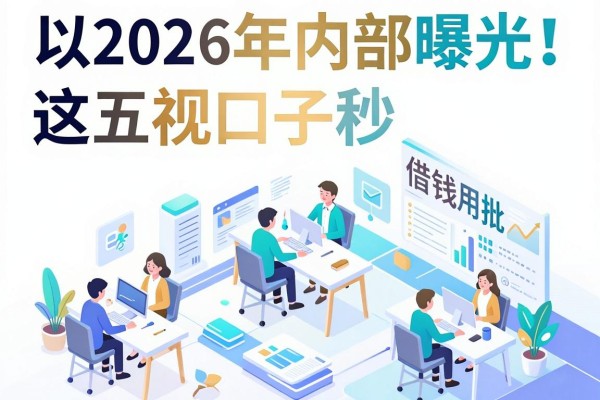 2026年内部曝光!这五个无视费用的借钱口子秒批,没有费用的贷款平台真香