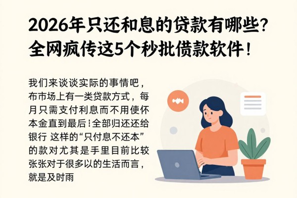 2026年只还利息的贷款有哪些？全网疯传这5个秒批借款软件！