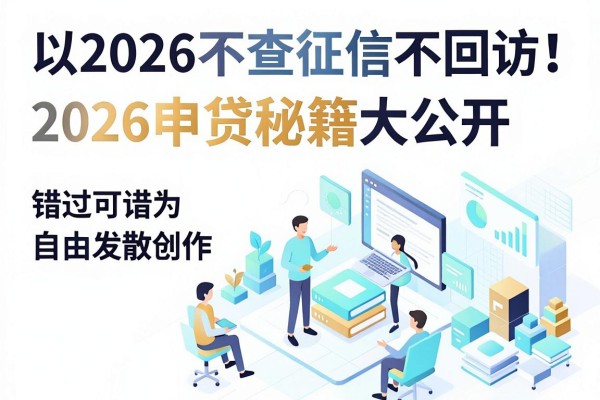 2026不查征信不回访!2026申贷秘籍大公开,错过可惜