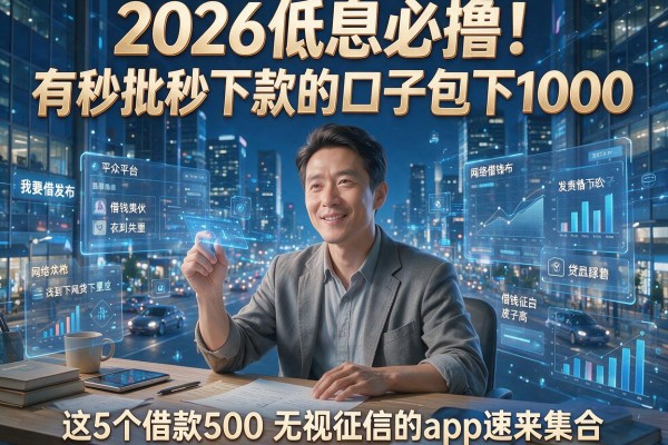 2026低息必撸！有秒批秒下款的口子包下1000，这5个借款500无视征信的app速来集合