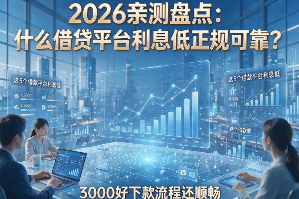 2026亲测盘点：什么借贷平台利息低正规可靠？这5个借款平台利息低、3000好下款流程还顺畅！