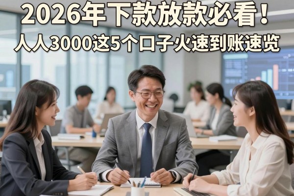 2026年下款放款必看!人人3000这5个口子火速到账速览