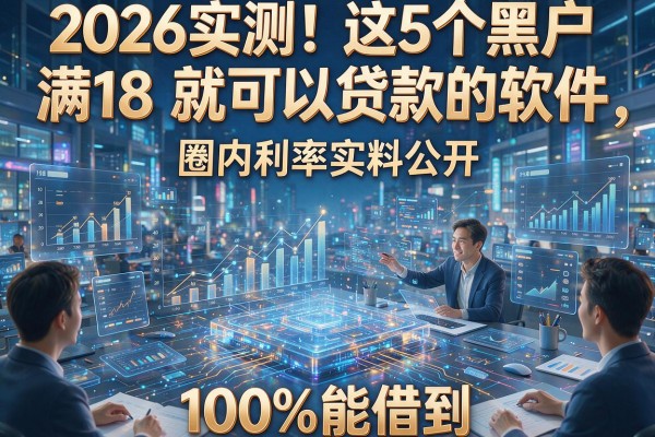 2026实测！这5个黑户满18就可以贷款的软件，圈内利率实料公开，100%能借到！