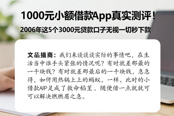 1000元小额借款app真实测评!2026年这5个3000元贷款口子无视一切秒下款