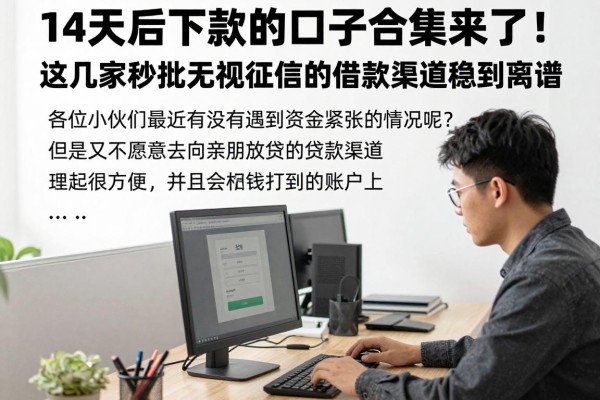 14天后下款的口子合集来了！这几家秒批无视征信的借款渠道稳到离谱