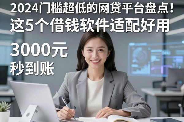2024门槛超低的网贷平台盘点！这5个借钱软件适配好用，3000元秒到账