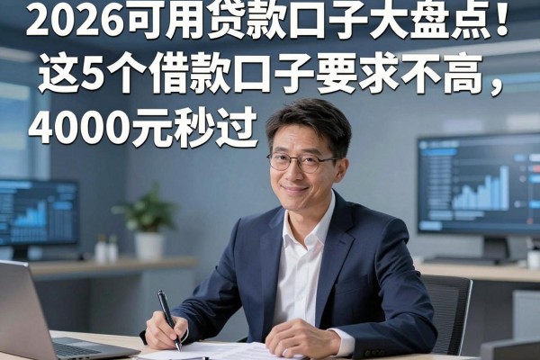2026可用贷款口子大盘点!这5个借款口子要求不高,4000元秒过!