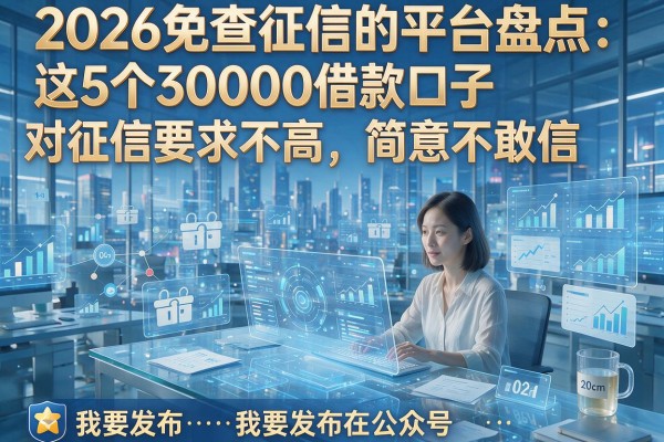 2026免查征信的平台盘点：这5个30000借款口子对征信要求不高，简直不敢信！