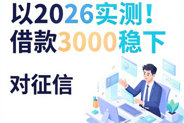 2026实测!这五个借款3000稳下、对征信要求不高的软件,堪称贷款最快的不查征信神器