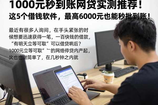 1000元秒到账网贷实测推荐！这5个借钱软件，最高6000元也能秒批到账！