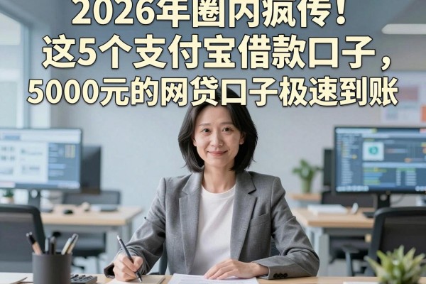 2026年圈内疯传!这5个支付宝借款口子,5000元的网贷口子极速到账