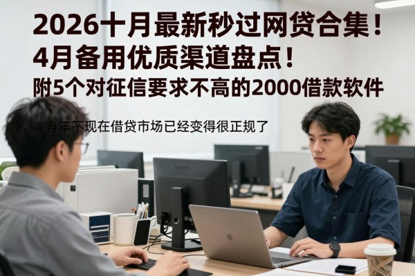 2026十月最新秒过网贷合集!4月备用优质渠道盘点,附5个对征信要求不高的2000借款软件