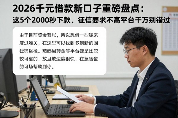 2026千元借款新口子重磅盘点:这5个2000秒下款、征信要求不高的平台千万别错过