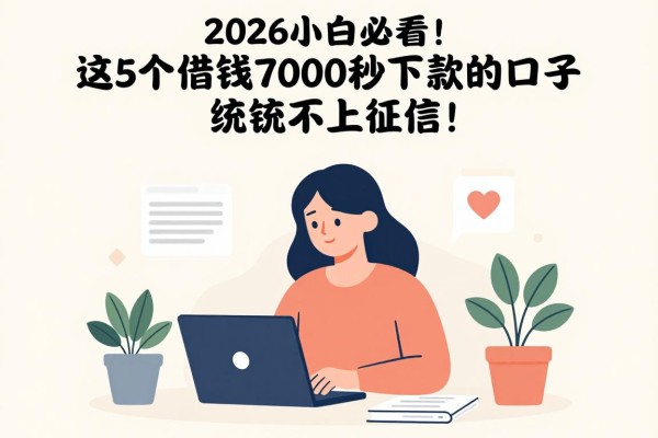 2026小白必看！这5个借钱7000秒下款的口子，统统不上征信！