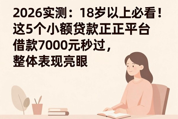 2026实测:18岁以上必看!这5个小额贷款正规平台,借款7000元秒过、整体表现亮眼