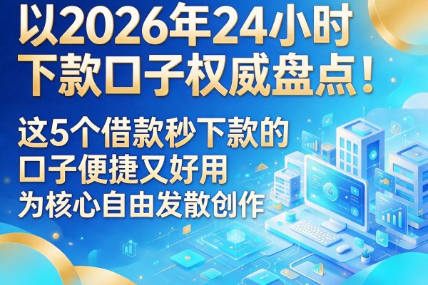 2026年24小时下款口子权威盘点！这5个借款秒下款的口子便捷又好用