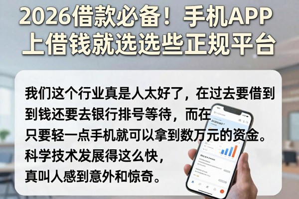2026借款必备！手机APP上借钱就选这些正规平台