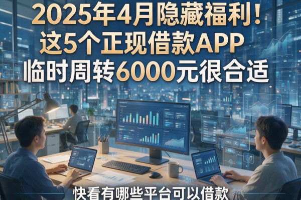 2025年4月隐藏福利！这5个正规借款APP临时周转6000元很合适，快看有哪些平台可以借款