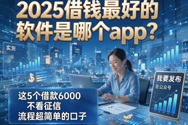 2025借钱最好的软件是哪个app？实测这5个借款6000不看征信、流程超简单的口子