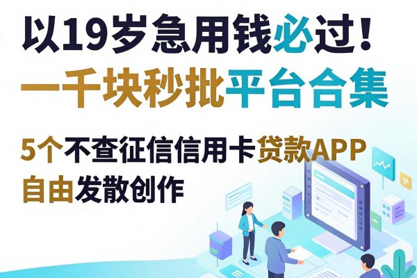 19岁急用钱必过!一千块秒批平台合集,附5个不查征信信用卡贷款APP