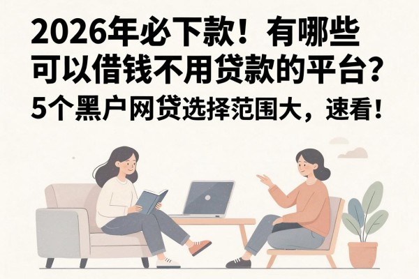 2026年必下款!有哪些可以借钱不用贷款的平台?这5个黑户网贷app选择范围大,速看!