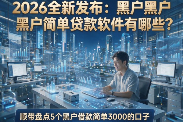 2026全新发布：黑户黑户简单贷款软件有哪些？顺带盘点5个黑户借款简单3000的口子