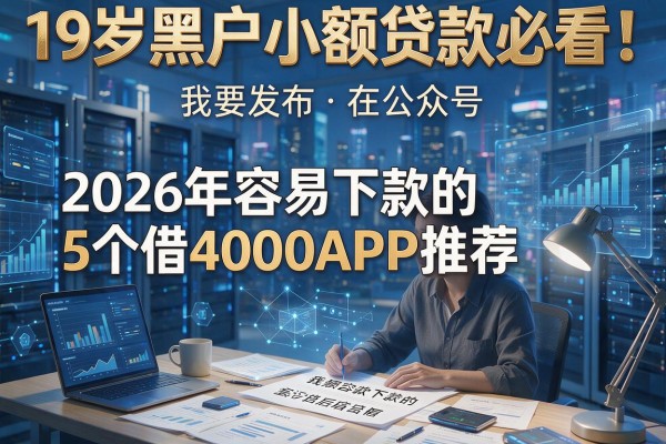19岁黑户小额贷款必看！2026年容易下款的5个借4000APP推荐