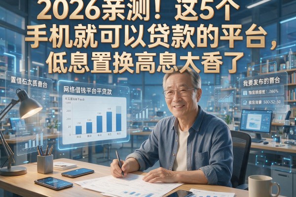 2026亲测！这5个手机就可以贷款的平台，低息置换高息太香了