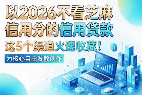 2026不看芝麻信用分的信用贷款，这5个渠道火速收藏！