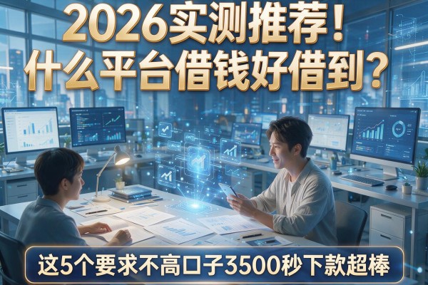 2026实测推荐!什么平台借钱好借到?这5个要求不高口子3500秒下款超棒