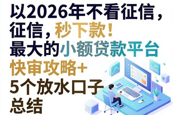 2026年不看征信秒下款!最大的小额贷款平台快审攻略+5个放水口子总结
