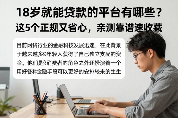 18岁就能贷款的平台有哪些?这5个正规又省心,亲测靠谱速收藏!