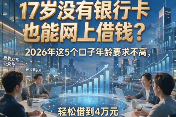 17岁没有银行卡也能网上借钱？2026年这5个口子年龄要求不高，轻松借到4万元！