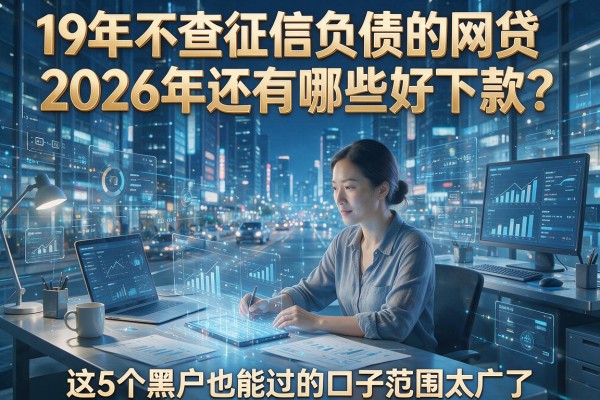 19年不查征信负债的网贷2026年还有哪些好下款？这5个黑户也能过的口子范围太广了！