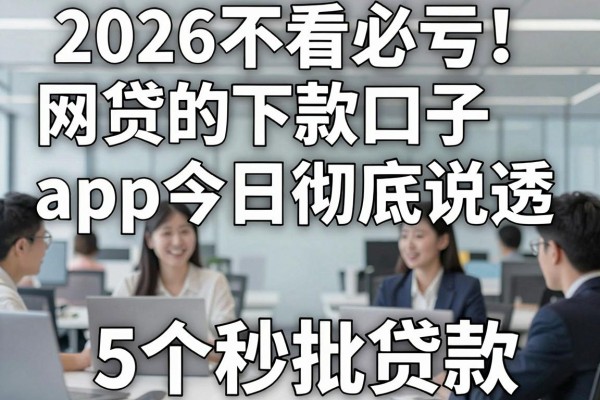 2026不看必亏!网贷的下款口子app今日彻底说透,附5个秒批贷款