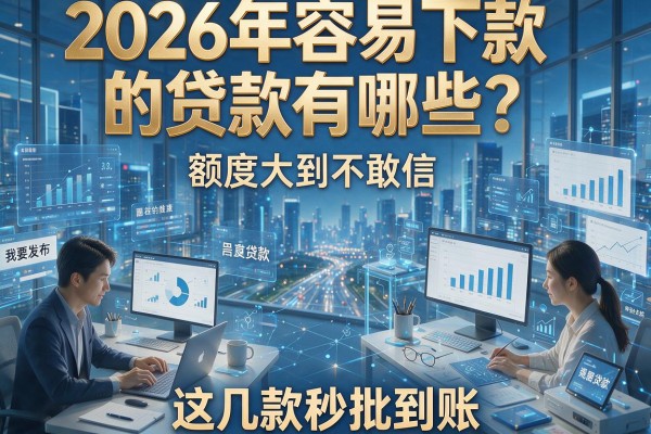 2026年容易下款的贷款有哪些？额度大到不敢信，这几款秒批到账！