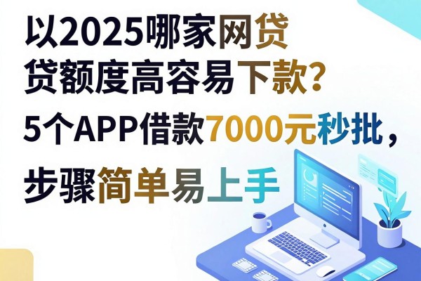 2025哪家网贷额度高容易下款?这5个APP借款7000元秒批、步骤简单易上手